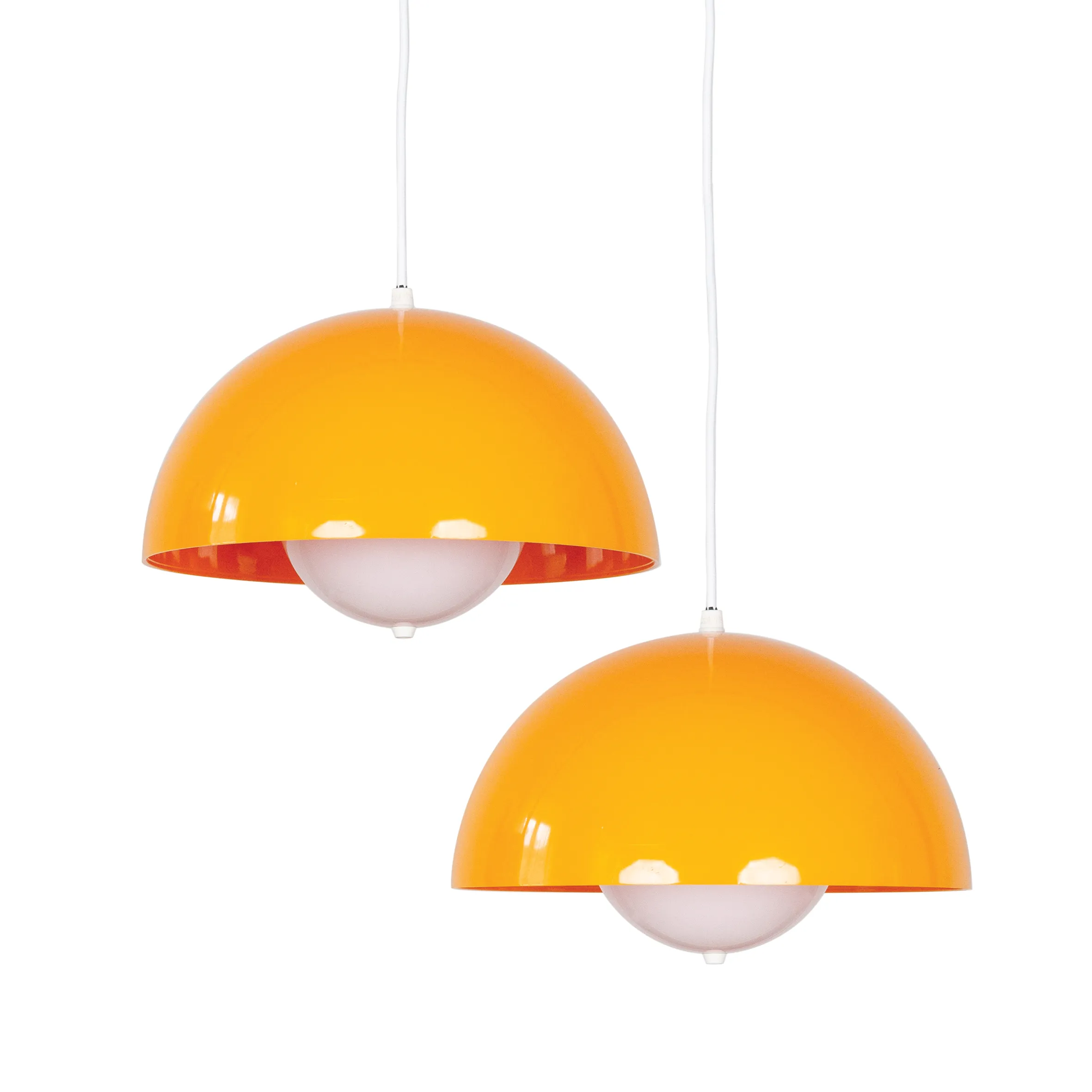 Para duńskich space-age lamp z lat 70.