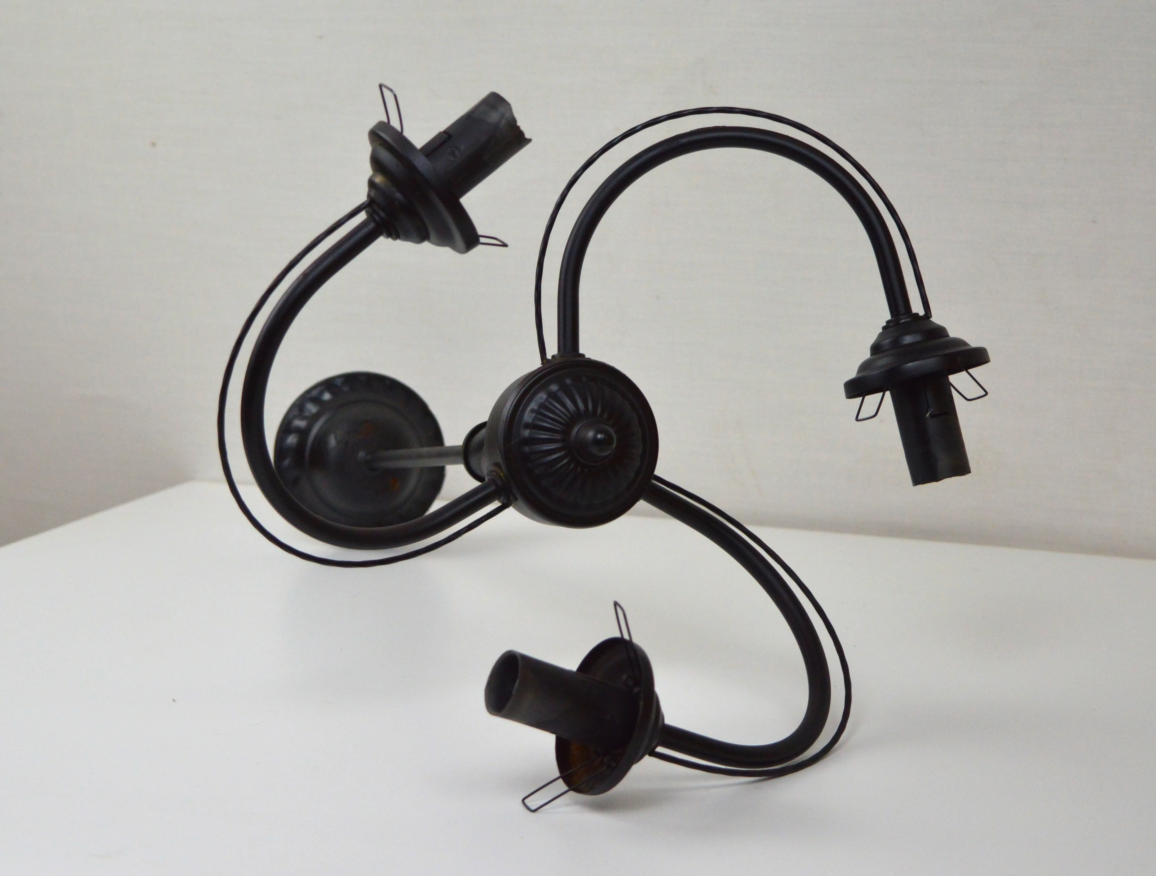 Czarny Żyrandol Świeczkowy 3x{E14}