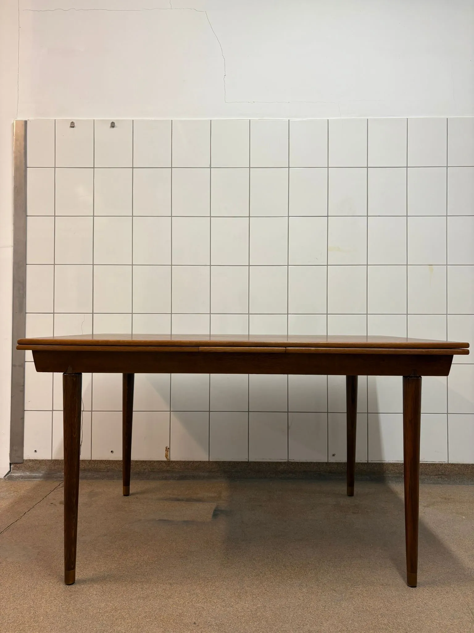 Duński stół rozkładany dębowy lata 60