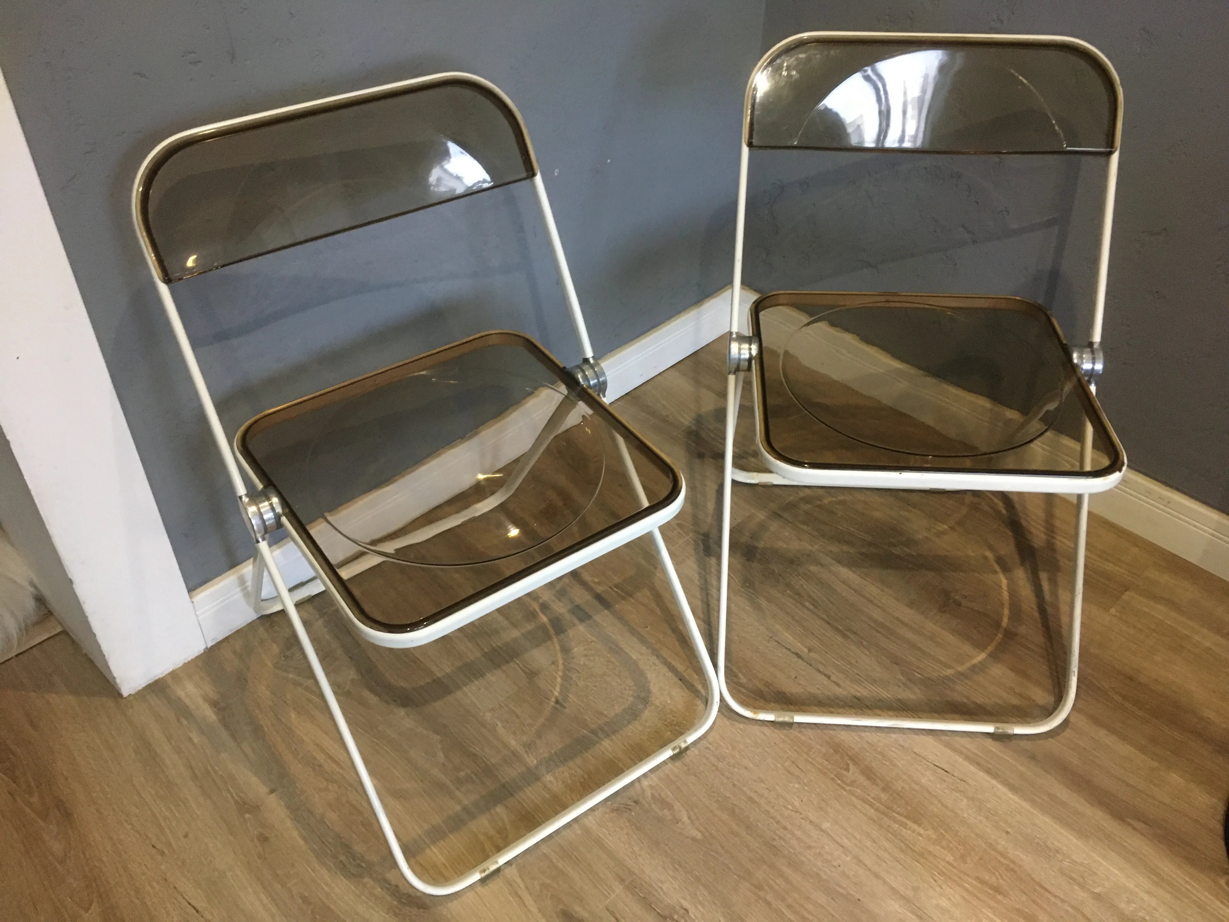 Plia Anonima, Castelli, design Giancarlo Piretti, krzesła vintage, lata 70.