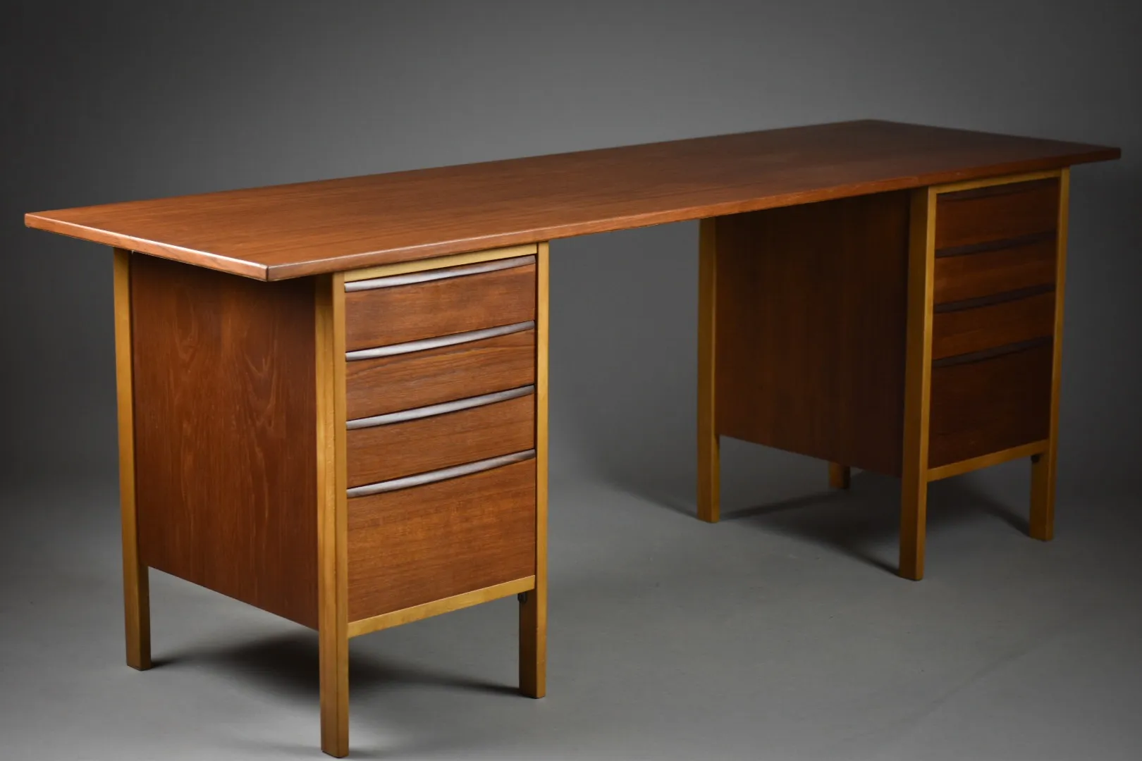 Biurko, lata 60., skandynawski design, teak, Mid-Century Modern