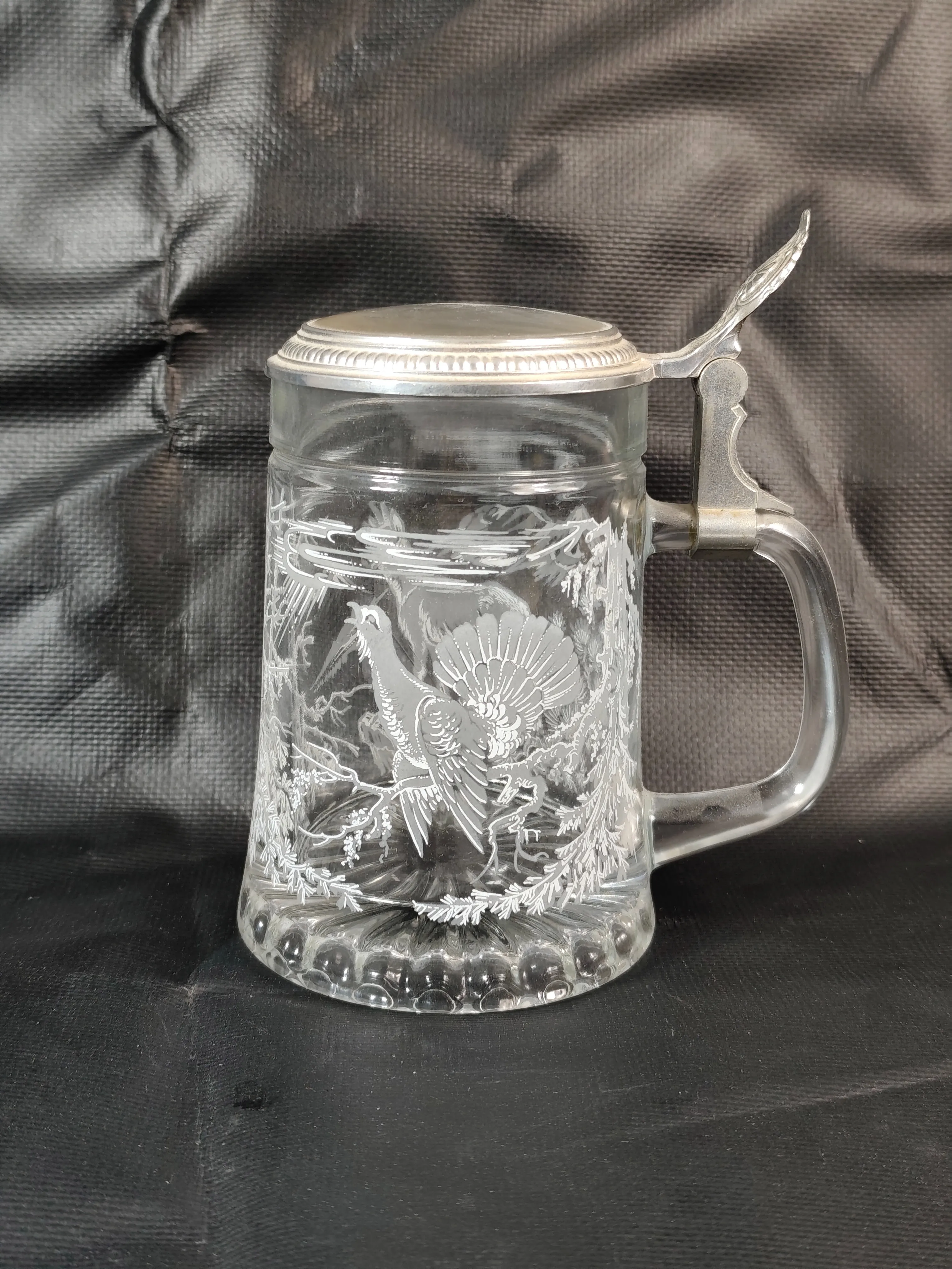 Szklany Kufel Myśliwski Motyw