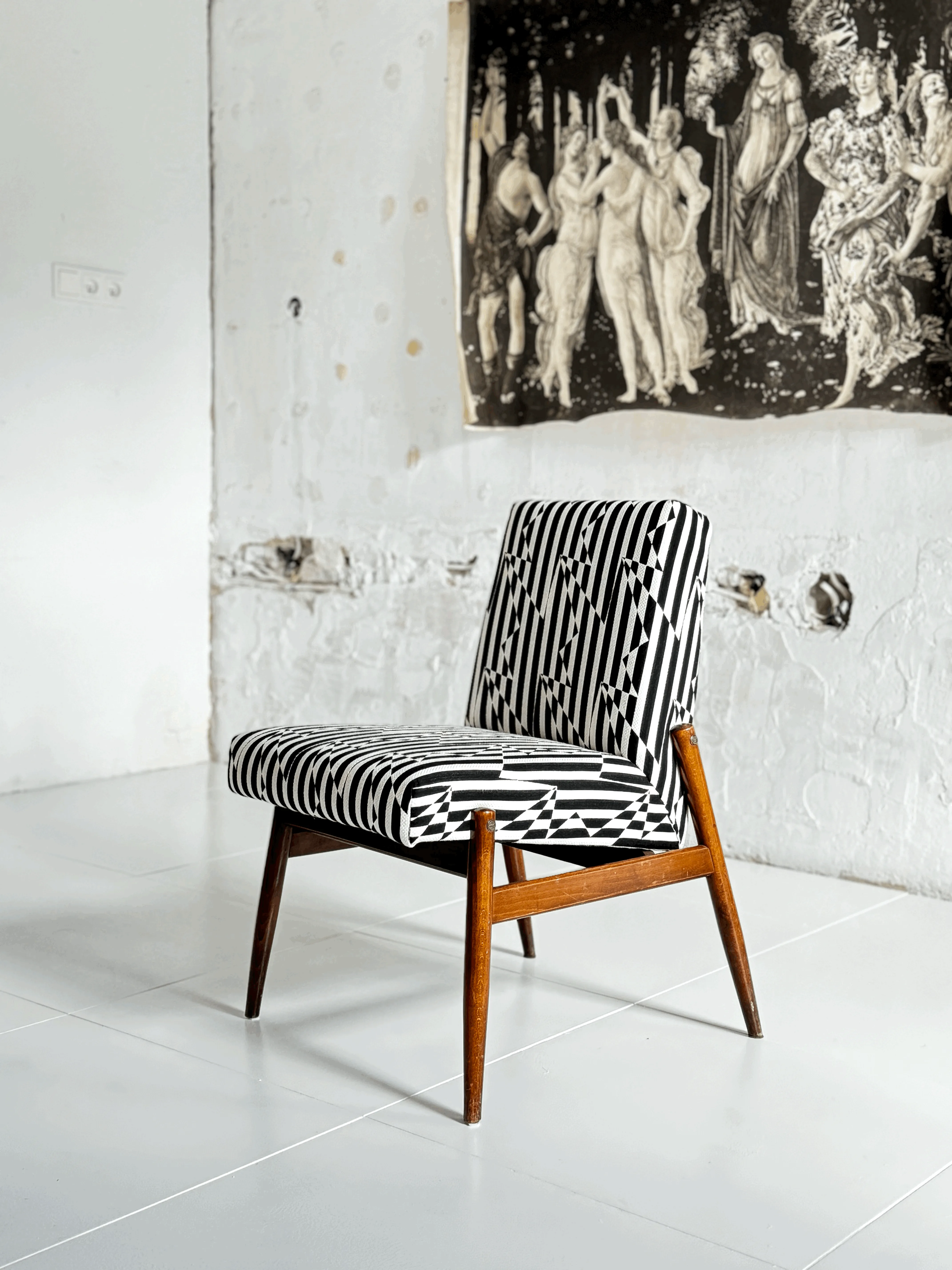Fotel vintage PRL, model 300-227, Zamojskie Fabryki Mebli